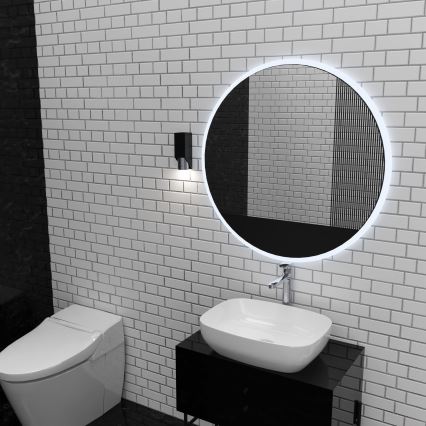 Iluminação de parede WALL 1xGU10/8W/230V preto/cromado brilhante