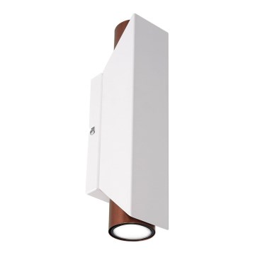 Iluminação de parede WALL 2xGU10/8W/230V branco/cobre