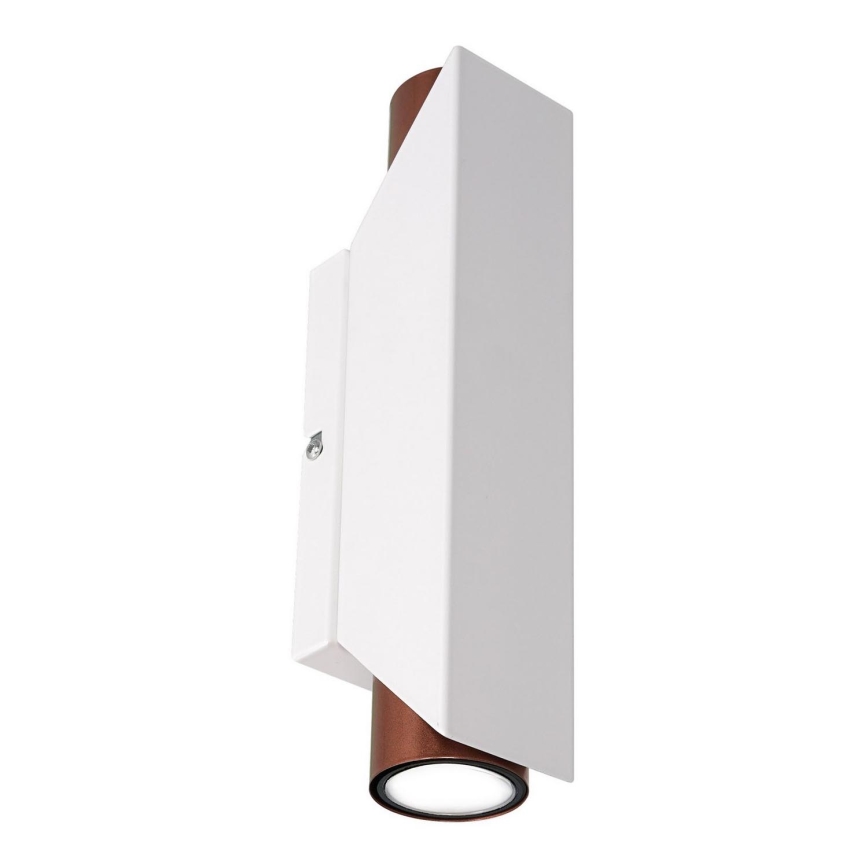 Iluminação de parede WALL 2xGU10/8W/230V branco/cobre