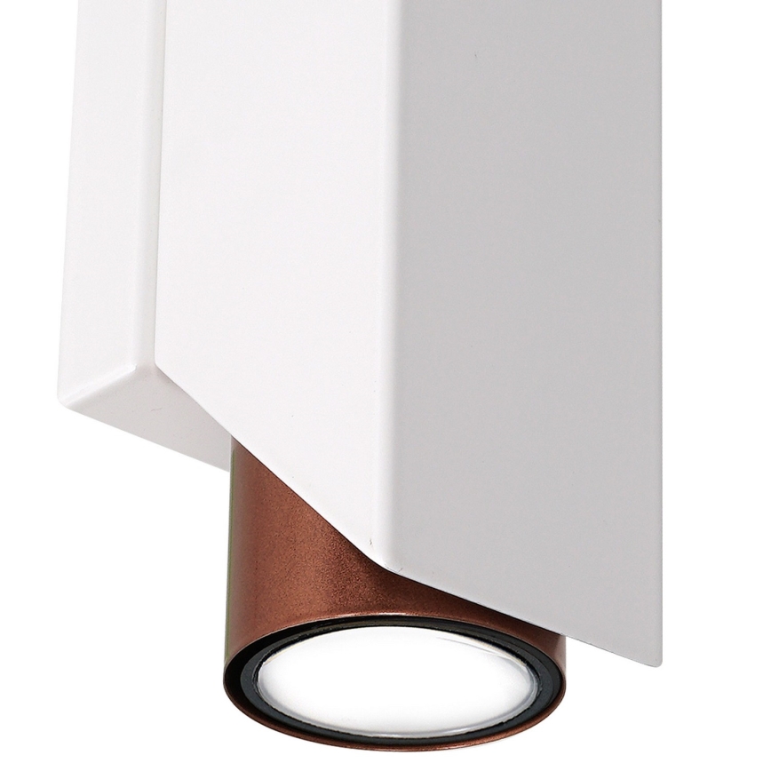 Iluminação de parede WALL 2xGU10/8W/230V branco/cobre
