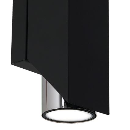 Iluminação de parede WALL 2xGU10/8W/230V preto/cromado brilhante