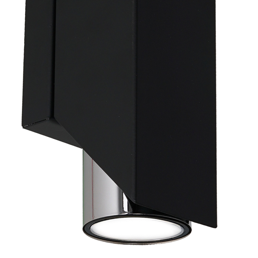 Iluminação de parede WALL 2xGU10/8W/230V preto/cromado brilhante