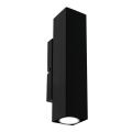 Iluminação de parede WALL 2xGU10/8W/230V preto