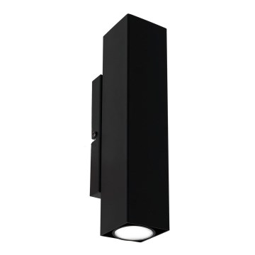 Iluminação de parede WALL 2xGU10/8W/230V preto