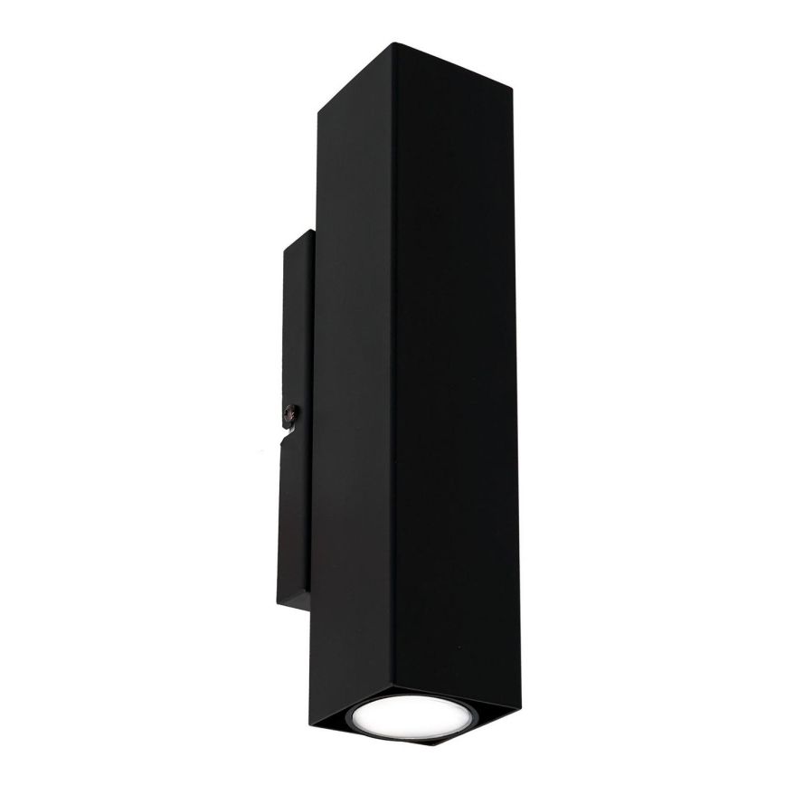 Iluminação de parede WALL 2xGU10/8W/230V preto