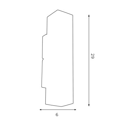 Iluminação de parede WALL 2xGU10/8W/230V preto
