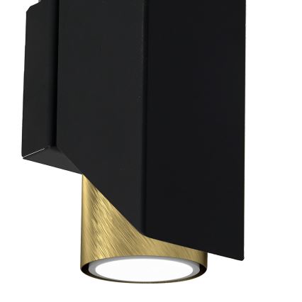 Iluminação de parede WALL 2xGU10/8W/230V preto/latão
