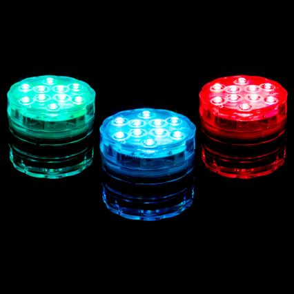 Iluminação de piscina LED regulável LED/3xAAA IP68 + controlo remoto
