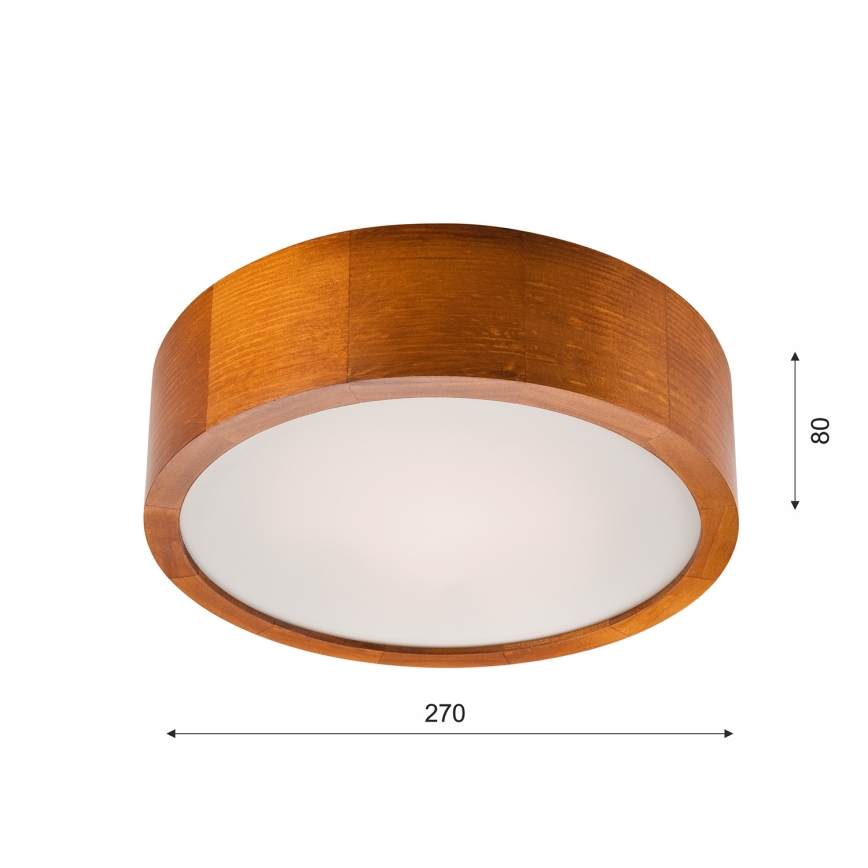 Iluminação de teto 1xE27/60W/230V pinho - FSC certificado