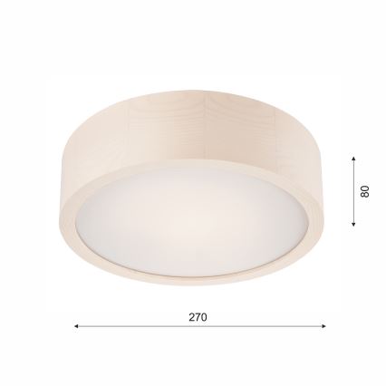 Iluminação de teto 1xE27/60W/230V pinho  - FSC certificado