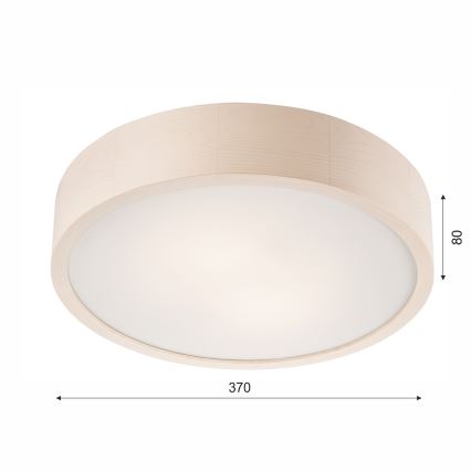 Iluminação de teto 2xE27/60W/230V pinho - FSC certificado