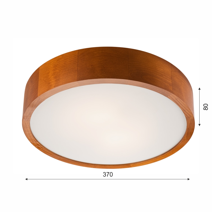 Iluminação de teto 2xE27/60W/230V pinho