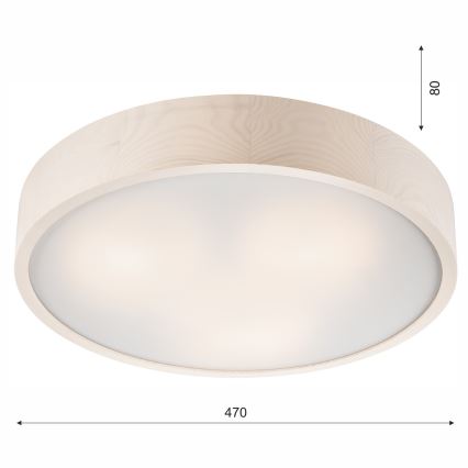 Iluminação de teto 3xE27/60W/230V pinho - FSC certificado