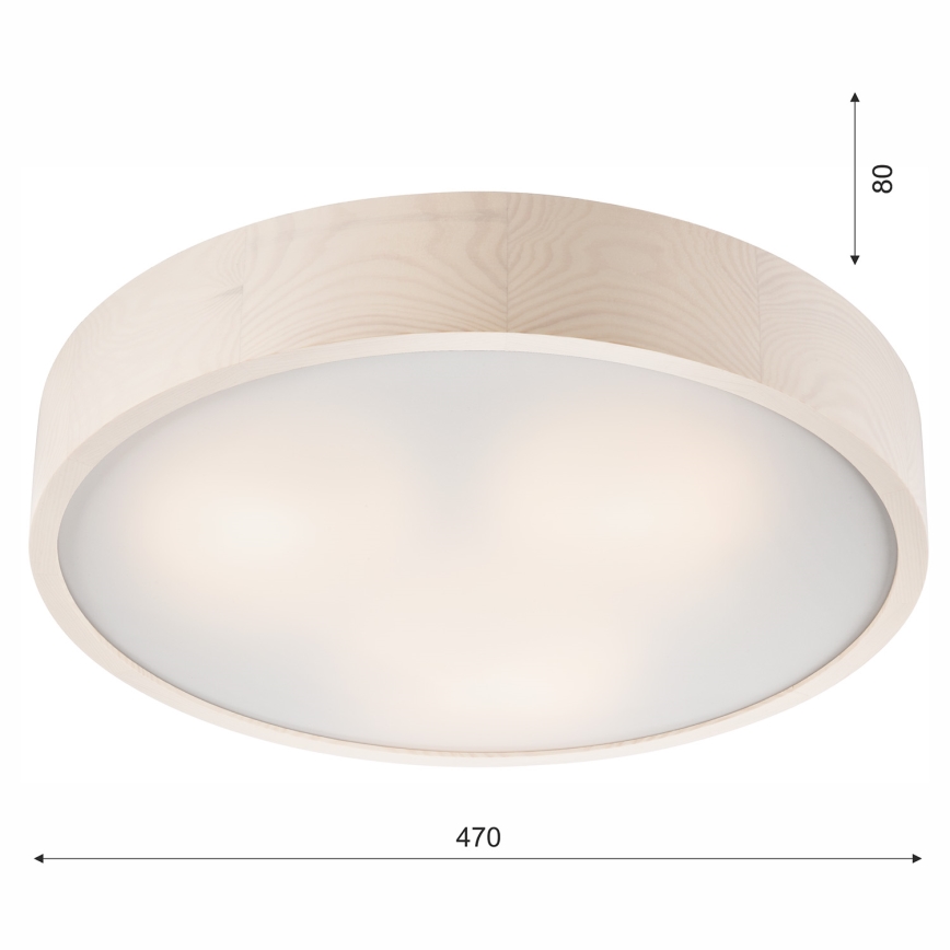 Iluminação de teto 3xE27/60W/230V pinho - FSC certificado