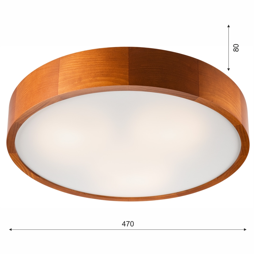 Iluminação de teto 3xE27/60W/230V pinho