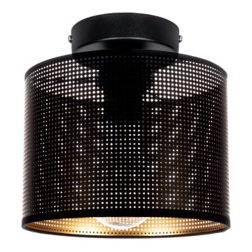 Iluminação de teto ALDO 1xE27/60W/230V diâmetro 20 cm preto