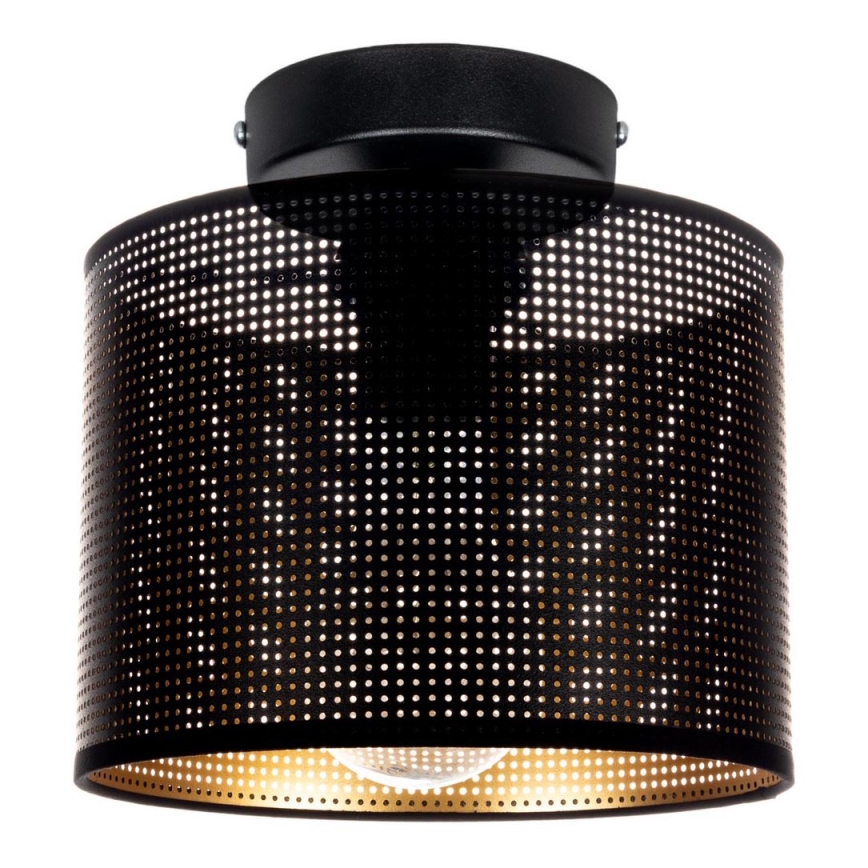 Iluminação de teto ALDO 1xE27/60W/230V diâmetro 20 cm preto