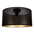 Iluminação de teto ALDO 1xE27/60W/230V diâmetro 40 cm preto