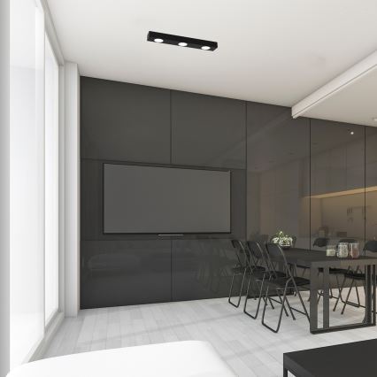 Iluminação de teto ALEXANDER 3xGX53/12W/230V preto
