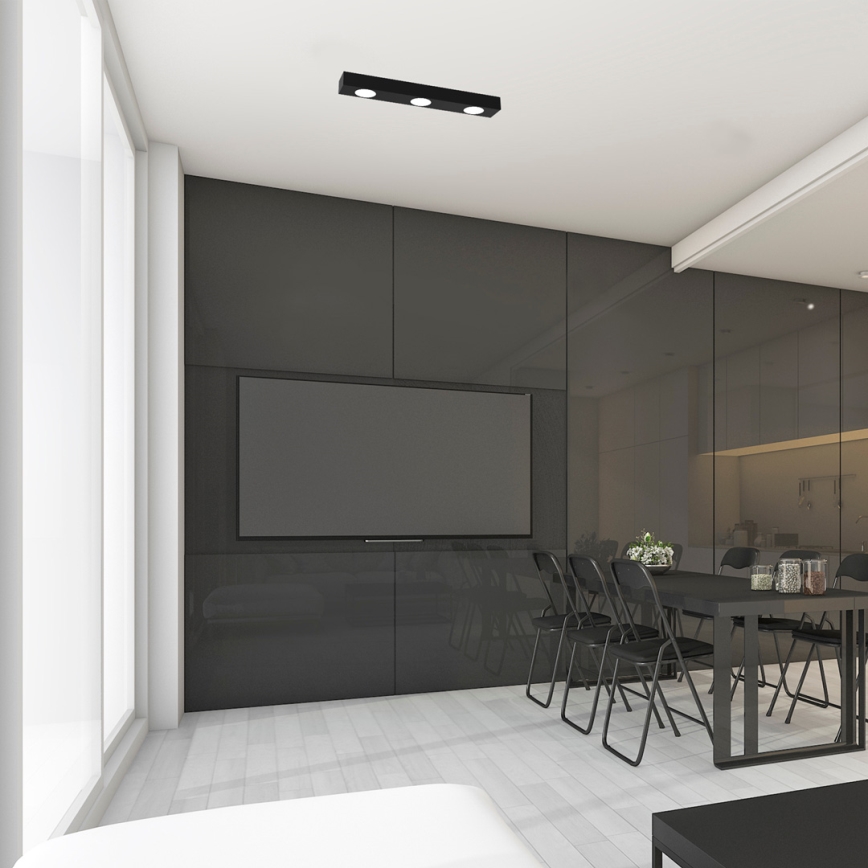 Iluminação de teto ALEXANDER 3xGX53/12W/230V preto