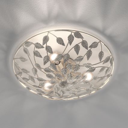 Iluminação de teto ARION 3xE27/15W/230V branco/pátina
