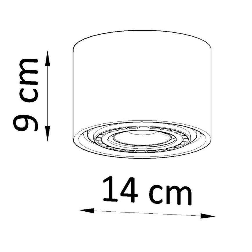 Iluminação de teto BASIC AR111 1xGU10/40W/230V betão