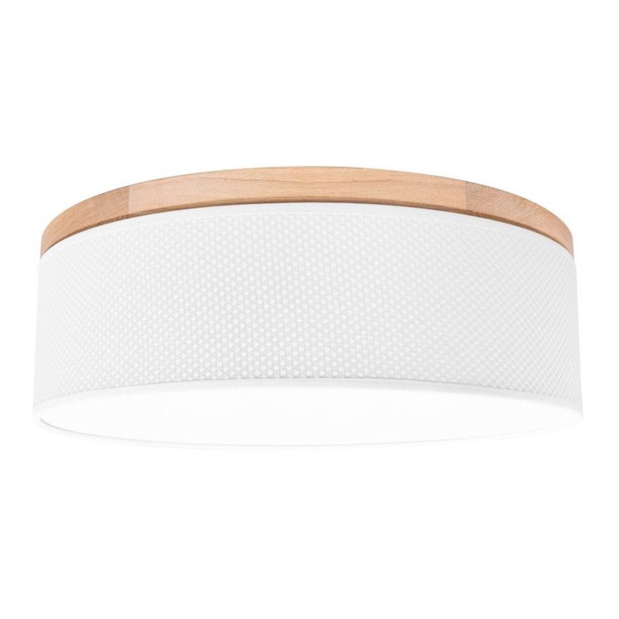 Iluminação de teto BENITA 2xE27/25W/230V diâmetro 48 cm branco/carvalho