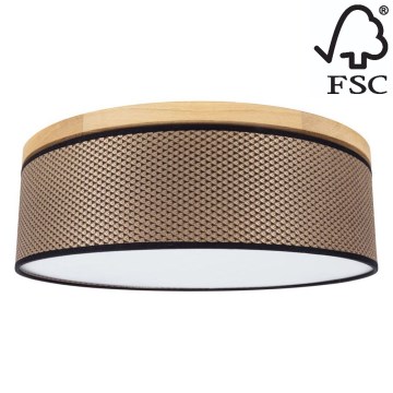 Iluminação de teto BENITA 2xE27/25W/230V diâmetro 48 cm castanho/carvalho – FSC certificado