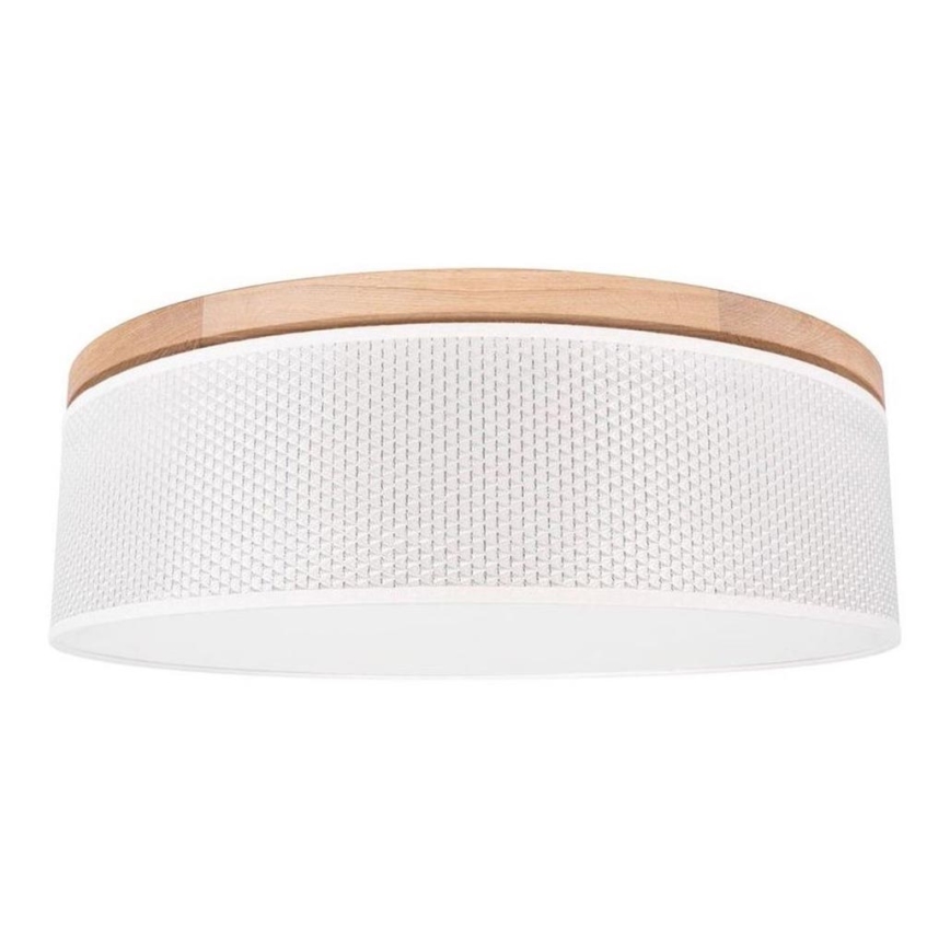 Iluminação de teto BENITA 2xE27/25W/230V diâmetro 48 cm creme/carvalho