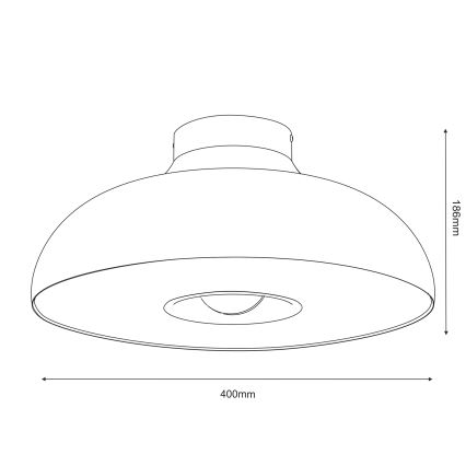 Iluminação de teto BILBAO 1xE27/15W/230V bege