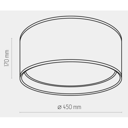 Iluminação de teto BILBAO 4xE27/15W/230V d. 45 cm castanho/dourado