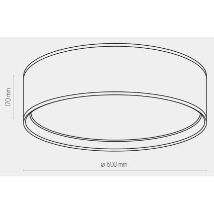 Iluminação de teto BILBAO 4xE27/15W/230V d. 60 cm branco/dourado