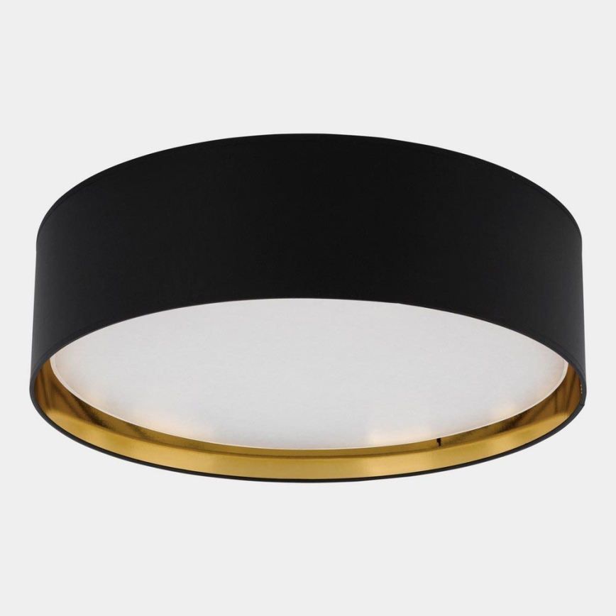 Iluminação de teto BILBAO 4xE27/15W/230V d. 60 cm preto/dourado