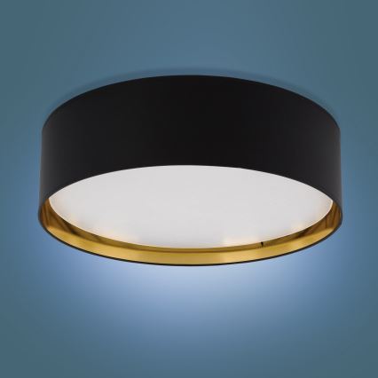 Iluminação de teto BILBAO 4xE27/15W/230V d. 60 cm preto/dourado