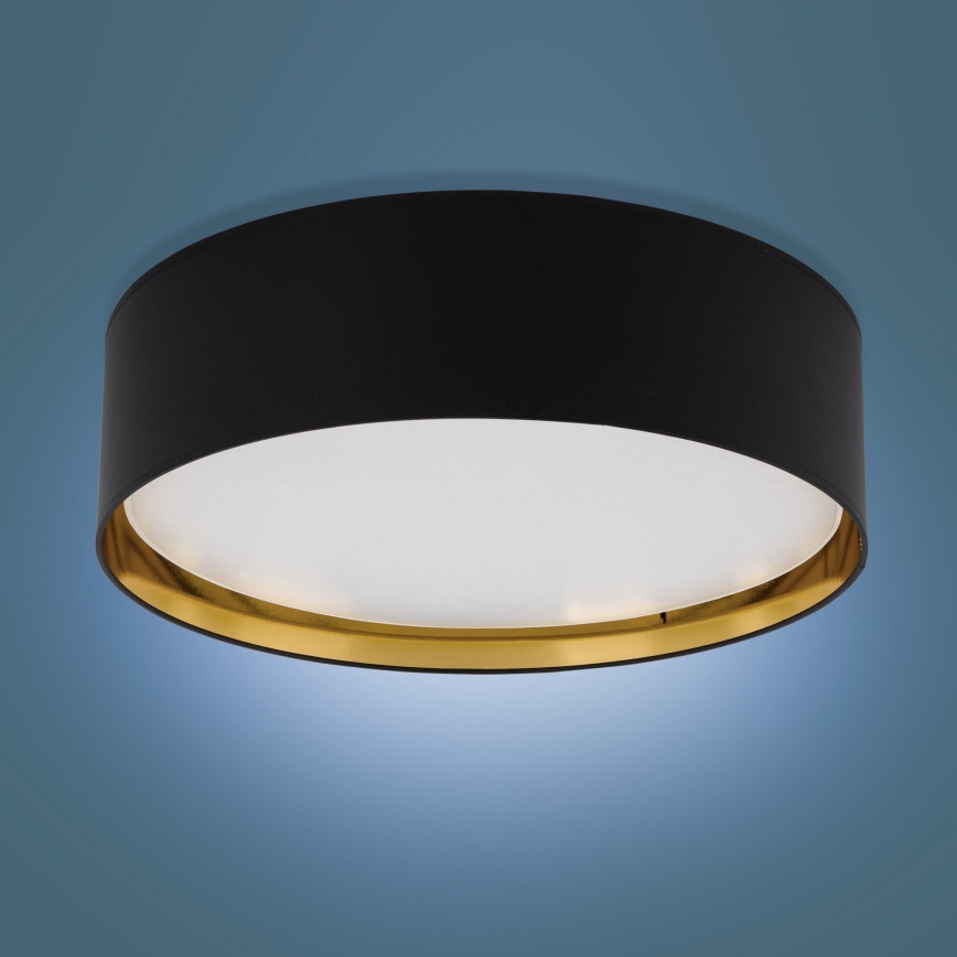 Iluminação de teto BILBAO 4xE27/15W/230V d. 60 cm preto/dourado
