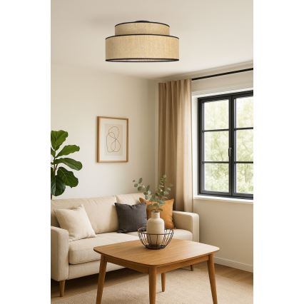 Iluminação de teto BOHO 1xE27/60W/230V bege