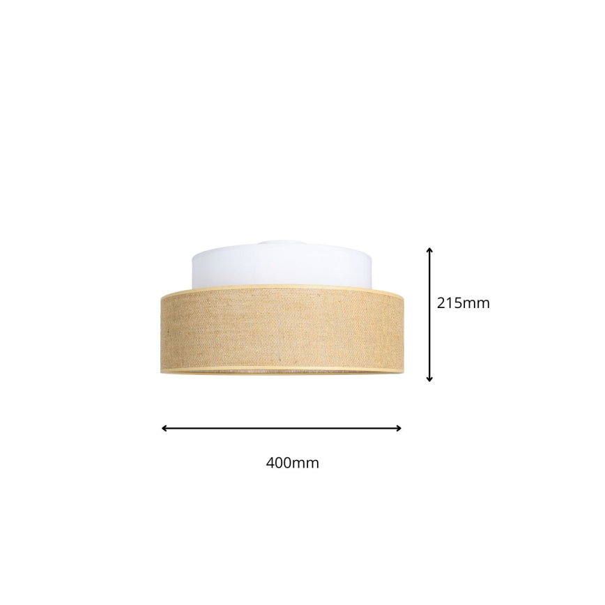Iluminação de teto BOHO 1xE27/60W/230V branco/bege
