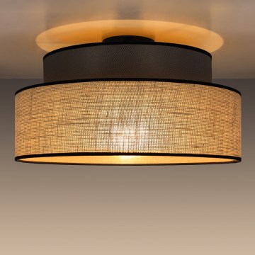 Iluminação de teto BOHO 1xE27/60W/230V castanho/bege