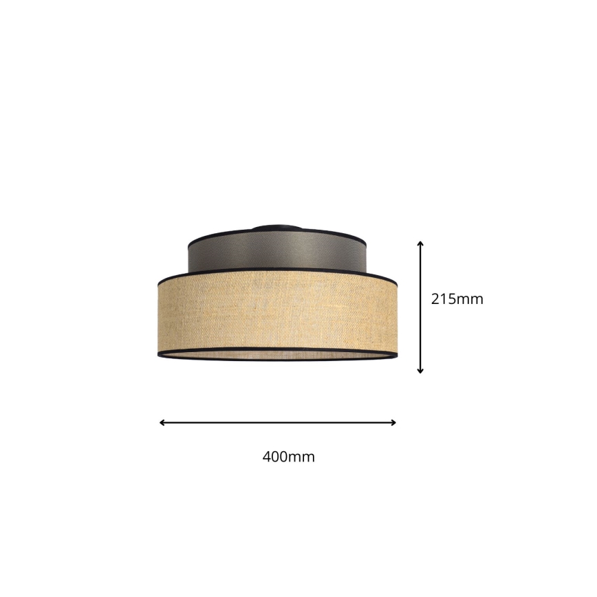 Iluminação de teto BOHO 1xE27/60W/230V castanho/bege