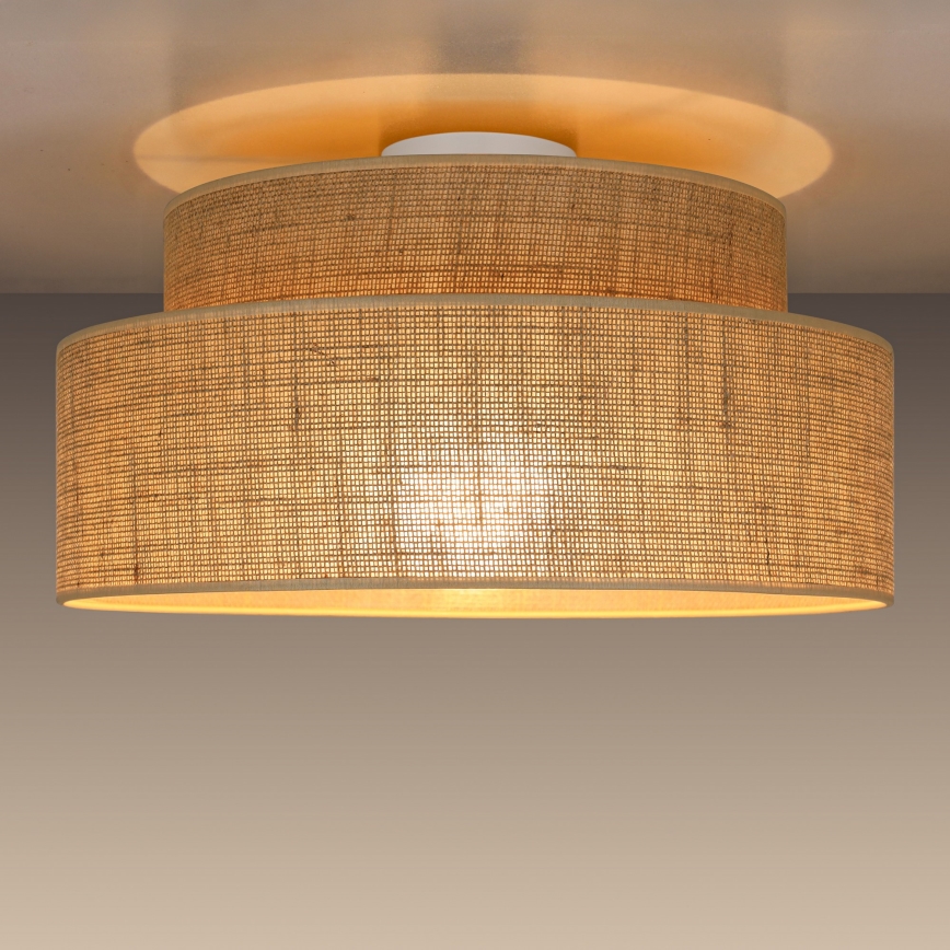 Iluminação de teto BOHO 1xE27/60W/230V diâmetro 40 cm bege