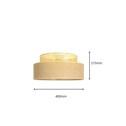 Iluminação de teto BOHO 1xE27/60W/230V diâmetro 40 cm vime