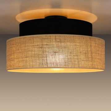 Iluminação de teto BOHO 1xE27/60W/230V preto/bege