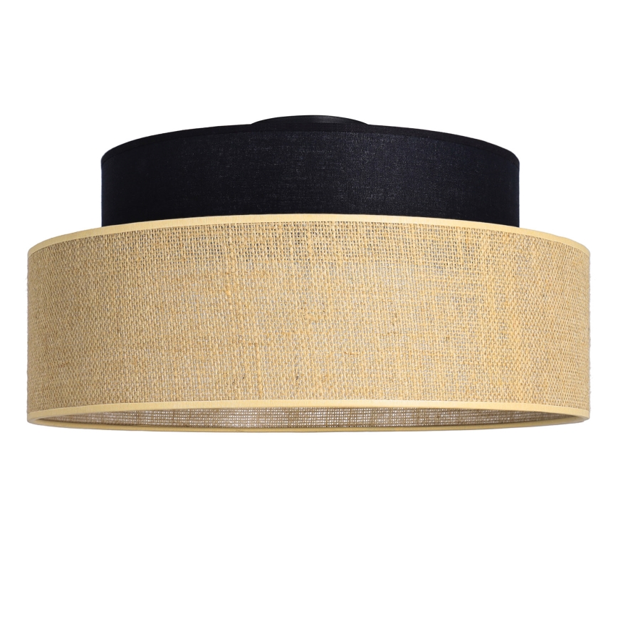Iluminação de teto BOHO 1xE27/60W/230V preto/bege