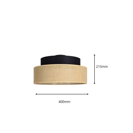 Iluminação de teto BOHO 1xE27/60W/230V preto/bege