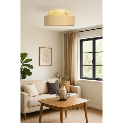 Iluminação de teto BOHO 1xE27/60W/230V vime