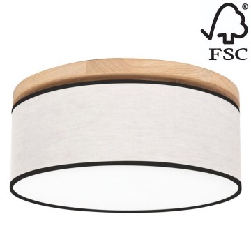 Iluminação de teto BOHO 2xE27/25W/230V diâmetro 38 cm carvalho – FSC certificado