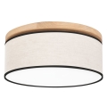 Iluminação de teto BOHO 2xE27/25W/230V diâmetro 38 cm carvalho