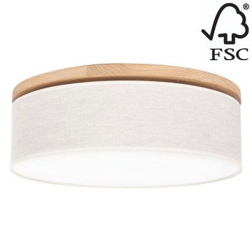 Iluminação de teto BOHO 3xE27/25W/230V diâmetro 48 cm carvalho – FSC certificado