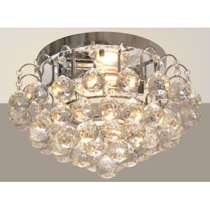 Iluminação de teto CLARISA 2xE14/60W/230V diâmetro 40 cm cromado brilhante