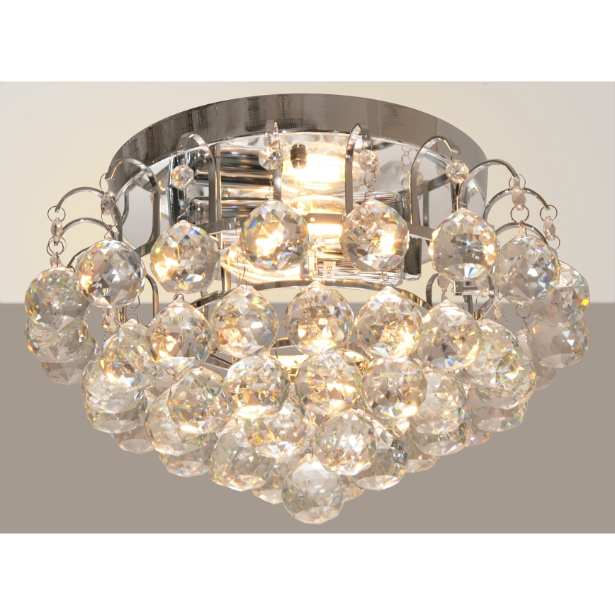 Iluminação de teto CLARISA 2xE14/60W/230V diâmetro 40 cm cromado brilhante